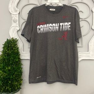 The Nike Tee Alabama Crimson Tide Gray Large T-shirt with Dri-Fit